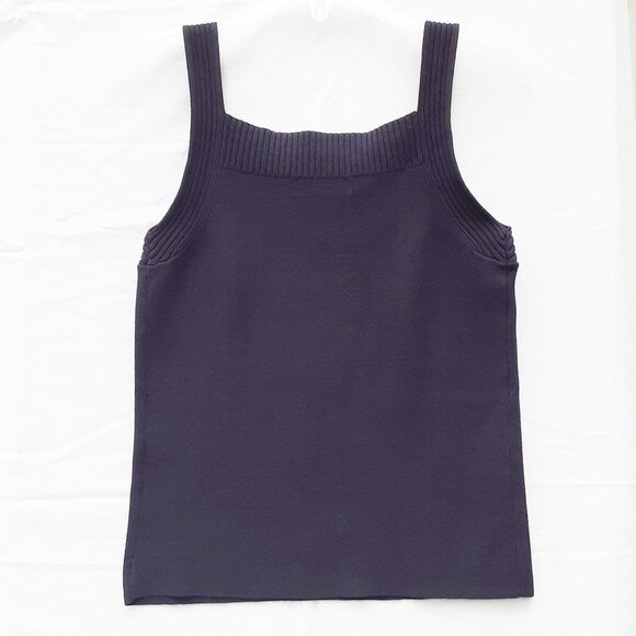 JONES NEW YORK Navy Blue NWOT Knit Tank | Size S - Picture 4 of 6